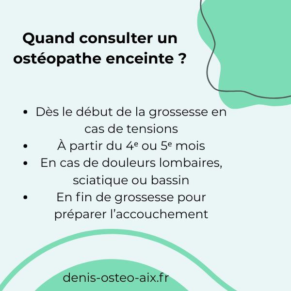 consulter osteopathe enceinte